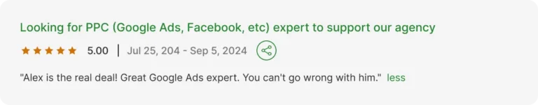 Upwork testimonials1